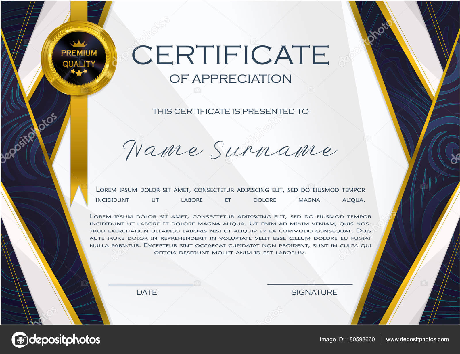 Qualification Certificate Appreciation Design Elegant Luxury Inside High Resolution Certificate Template