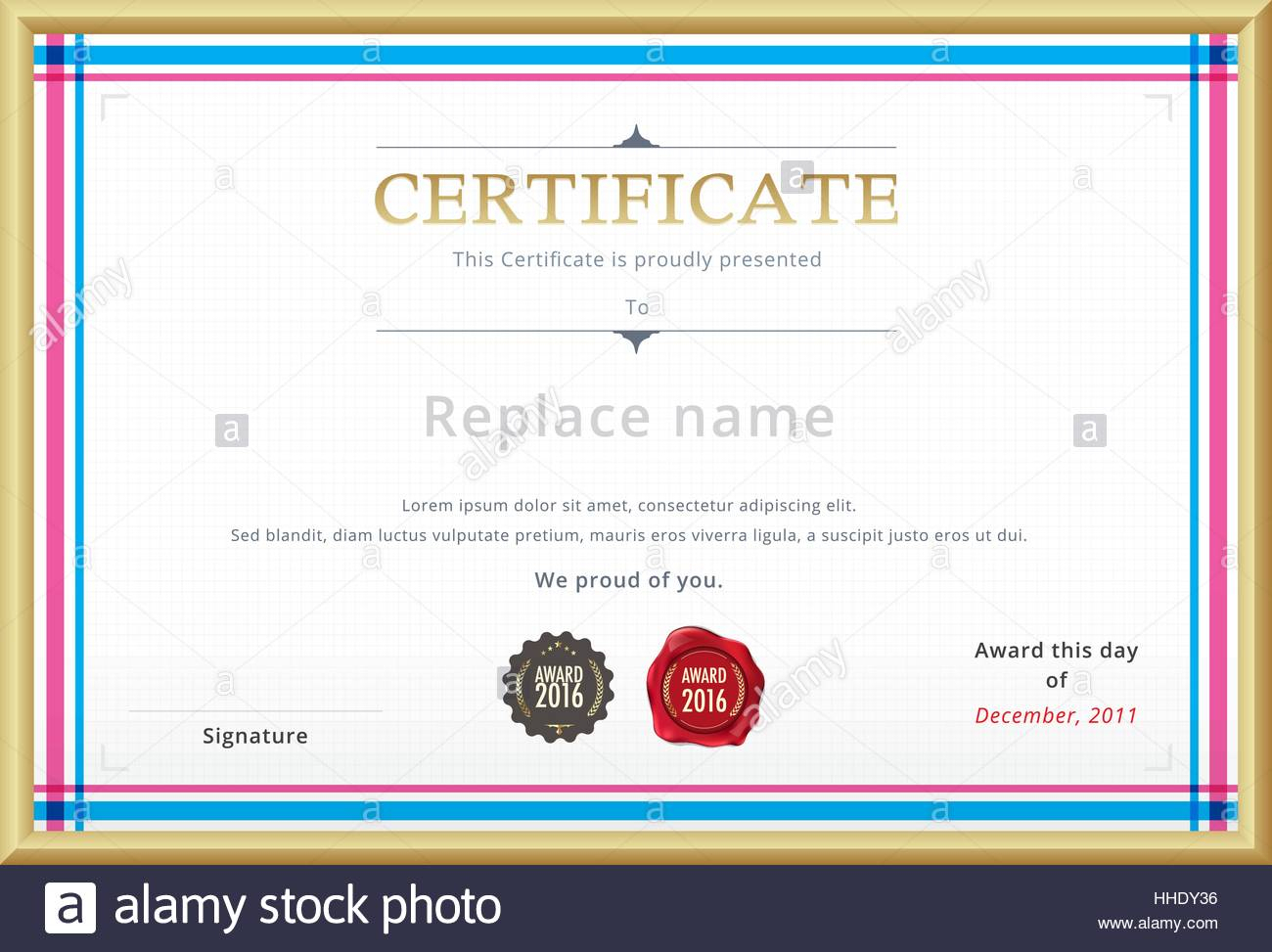 Qualification Certificate Template Stock Photos Throughout Qualification Certificate Template