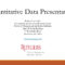 Quantitative Data Presentation Rutgers University Education Throughout Rutgers Powerpoint Template