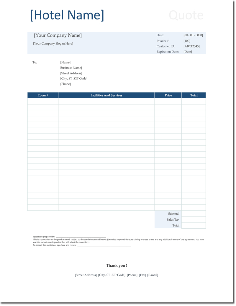 Quotation Templates – Download Free Quotes For Word, Excel Intended For Work Estimate Template Word