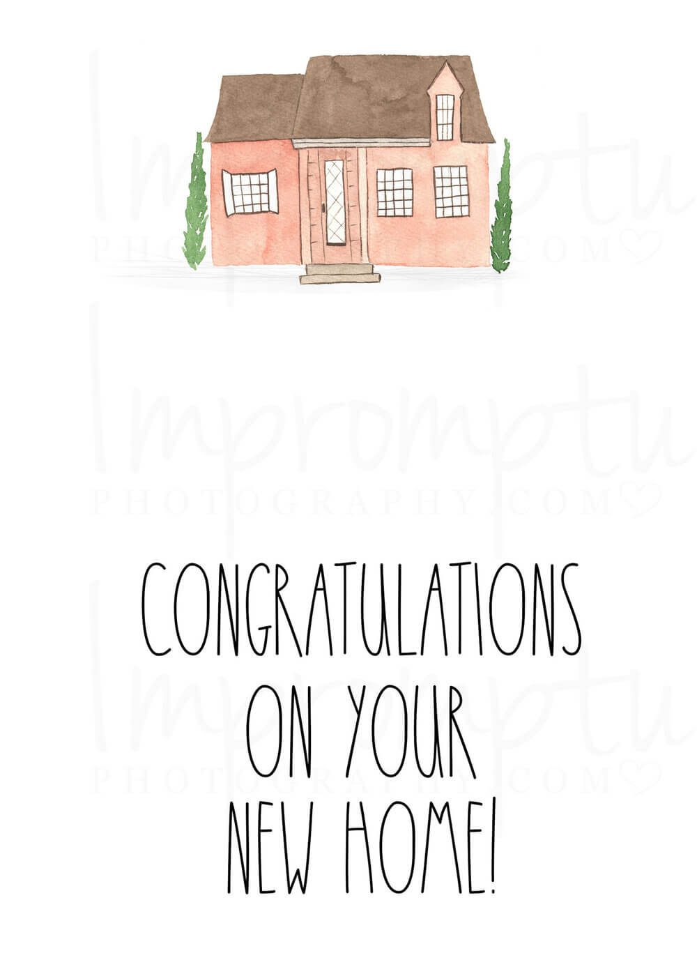Rae Dunn Inspired Congratulations On Your New Home Card — Impromptu  Photography For Michaels Place Card Template