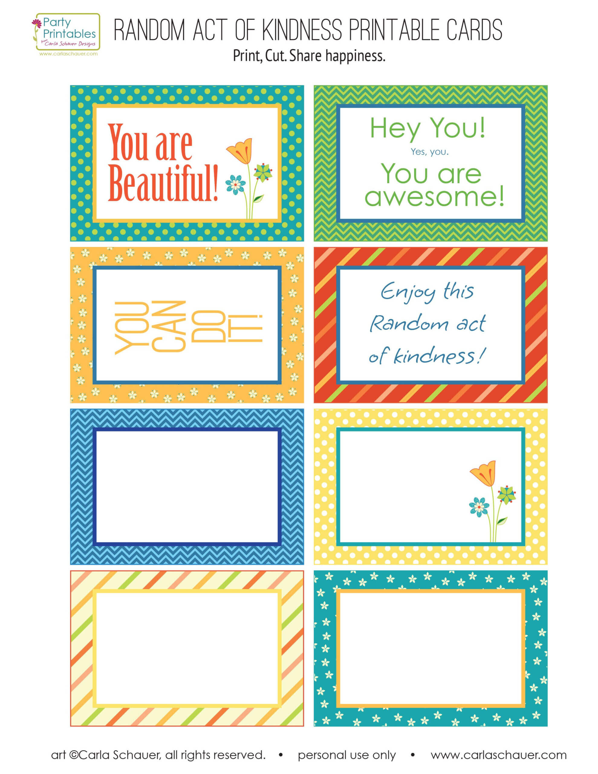 Random Act Of Kindness Printable Cards - Google Search For Random Acts Of Kindness Cards Templates