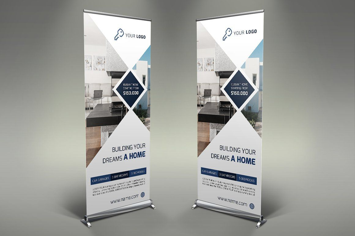 Real Estate Roll Up Banner #photoshop#psd#information Throughout Retractable Banner Design Templates