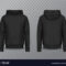 Realistic Men Hoodie Or Black 3D Hoody Sweatshirt Inside Blank Black Hoodie Template