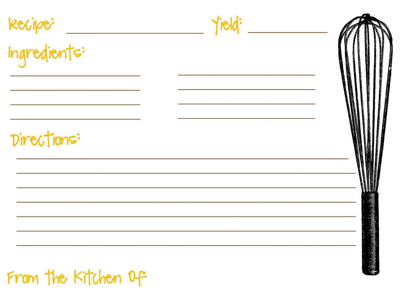 Recipe Card Template 3X5 |  And Then You Can Size It To A With Microsoft Word Index Card Template