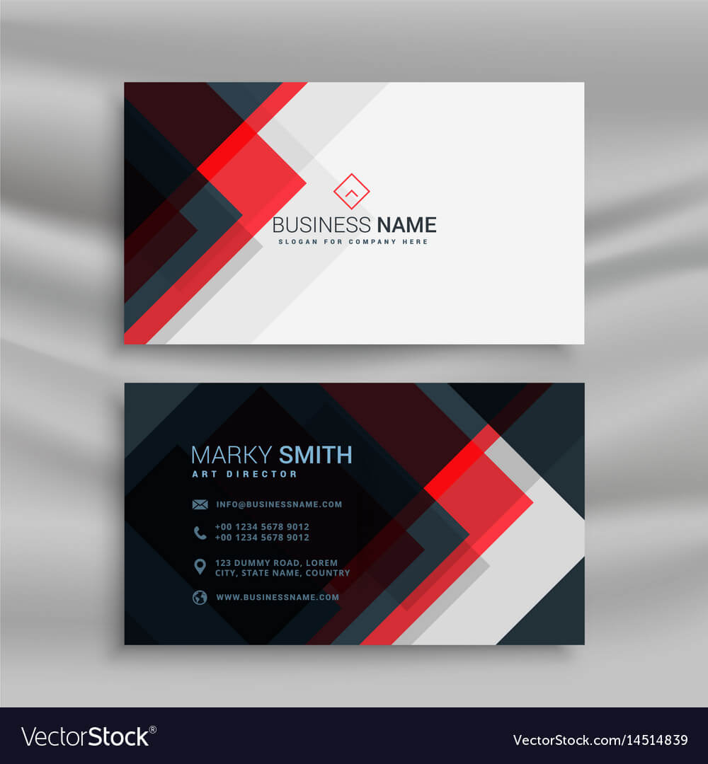 Red And Black Creative Business Card Template In Web Design Business Cards Templates