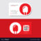 Red Business Card With Led Icon And Qr Code Throughout Qr Code Business Card Template