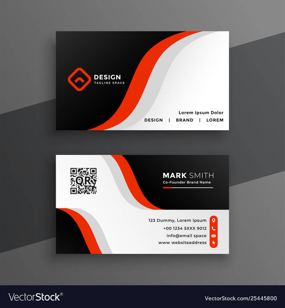 Red Modern Business Card Design Template With Regard To Modern Business Card Design Templates