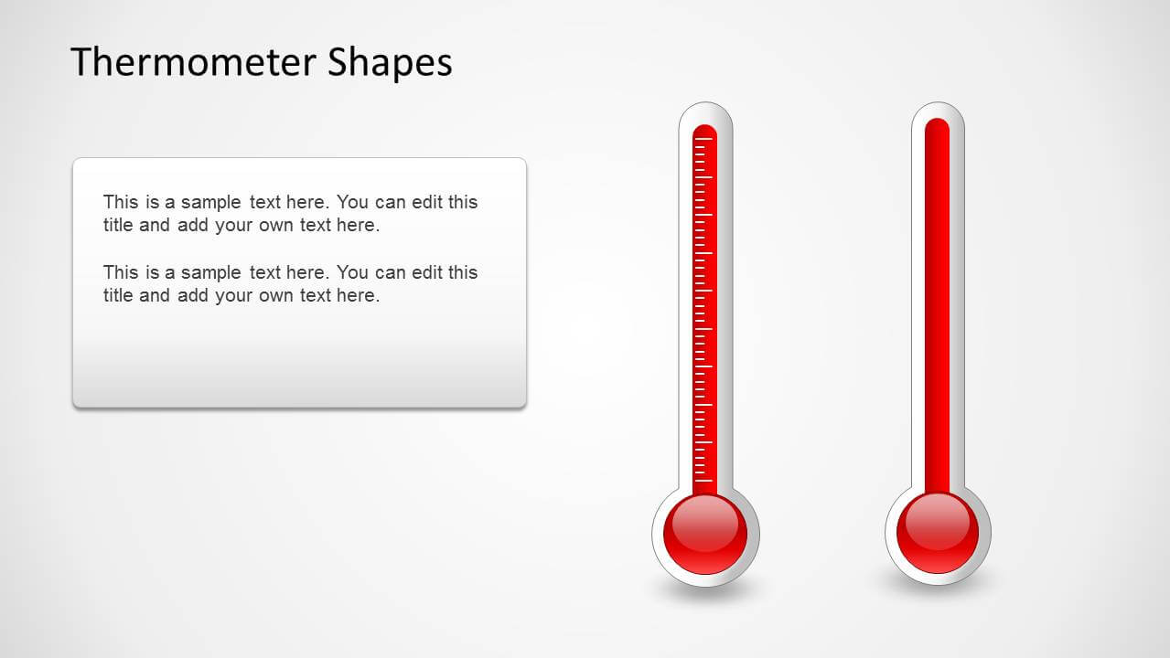 Red Thermometer Shape Template For Powerpoint – Slidemodel With Thermometer Powerpoint Template