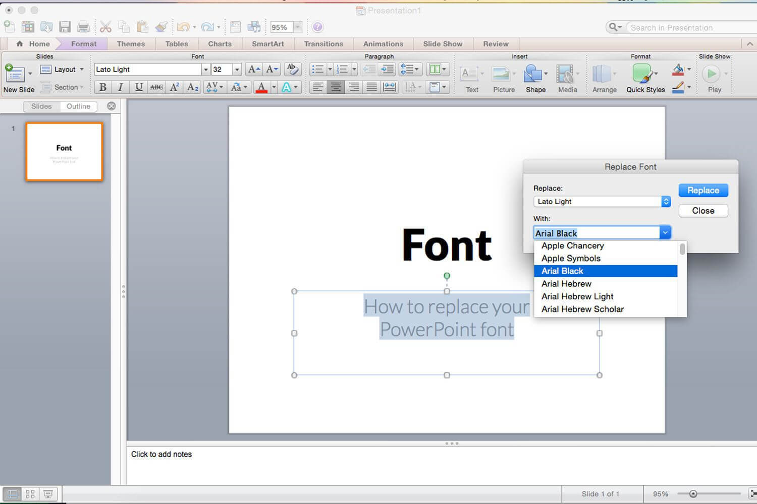 Replacing All The Fonts In My Presentation At One Time Intended For Replace Powerpoint Template