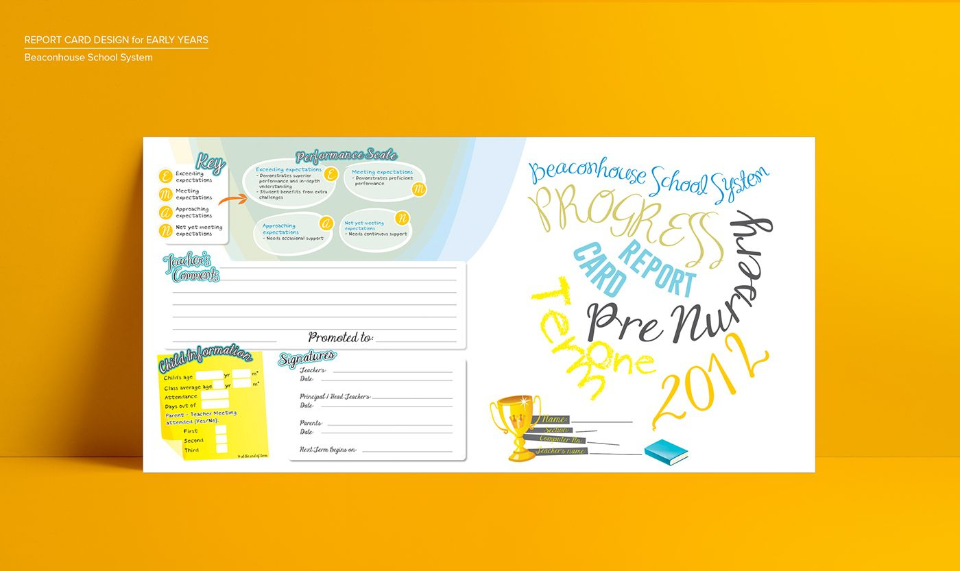 Report Card – Beaconhouse School System On Behance Throughout Boyfriend Report Card Template