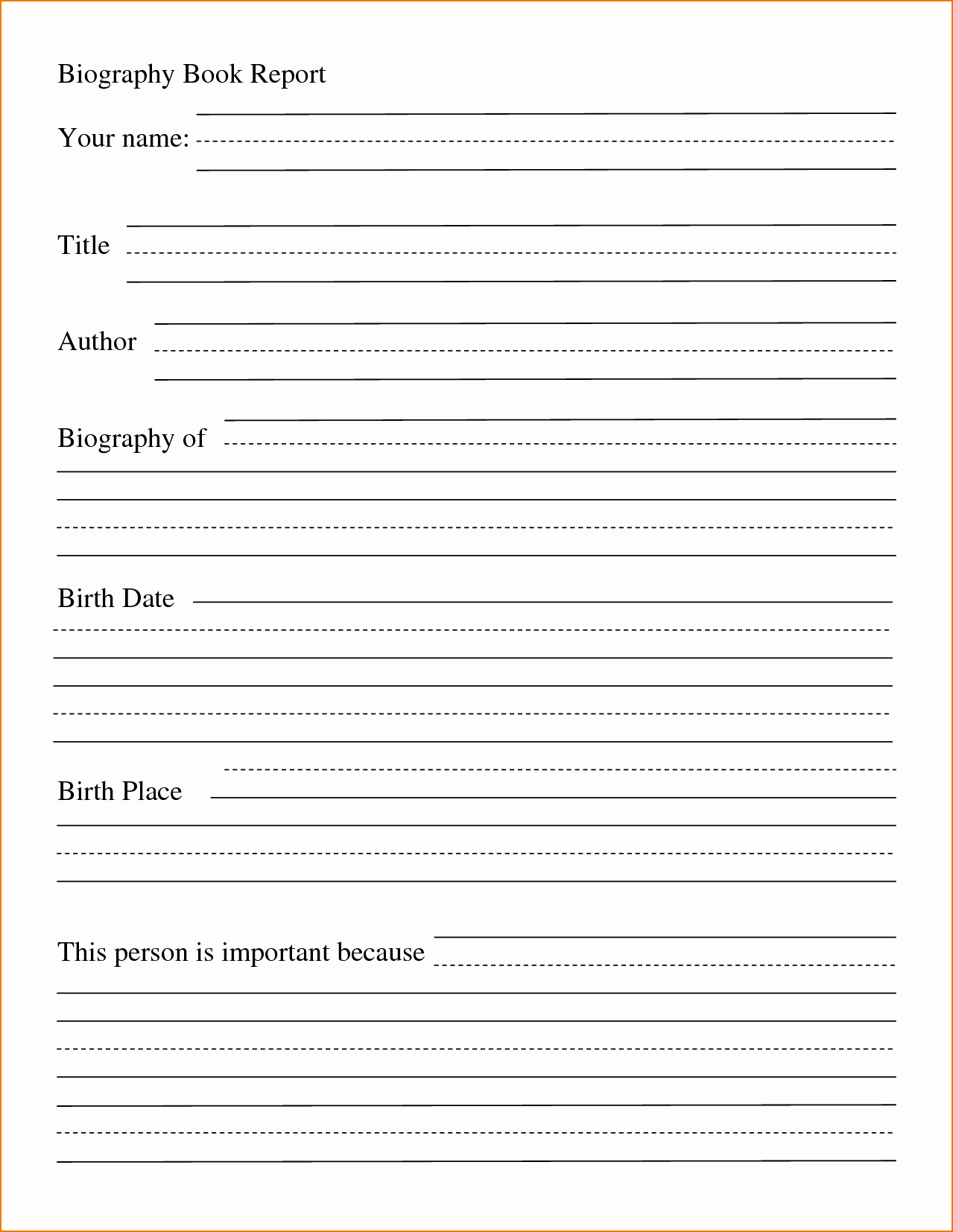 Report Examples Biography Template 4Th Grade Book 83403 Best Inside 4Th Grade Book Report Template