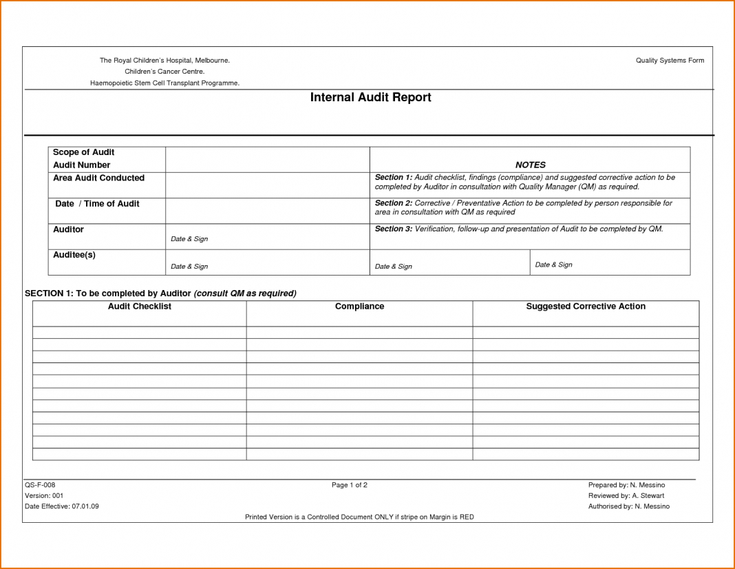 Report Examples Internal It Sample Iso External Pdf India Pertaining To Internal Audit Report Template Iso 9001