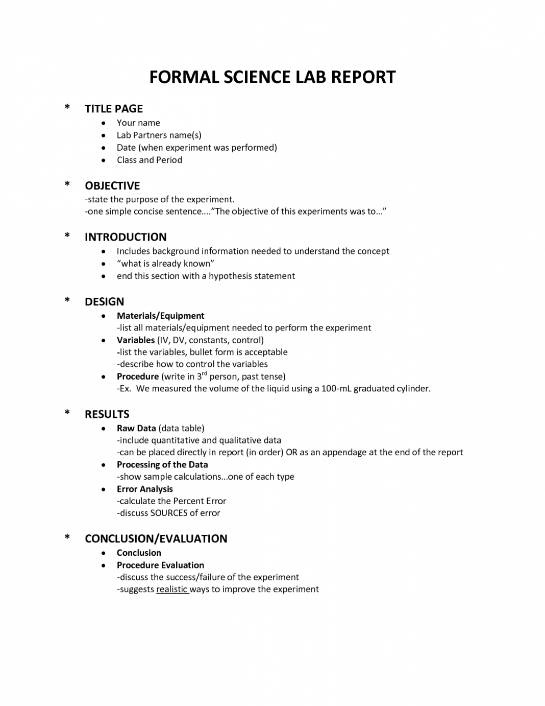 Report Examples Physics Lab Example Measurement Pdf Sample With Science Lab Report Template