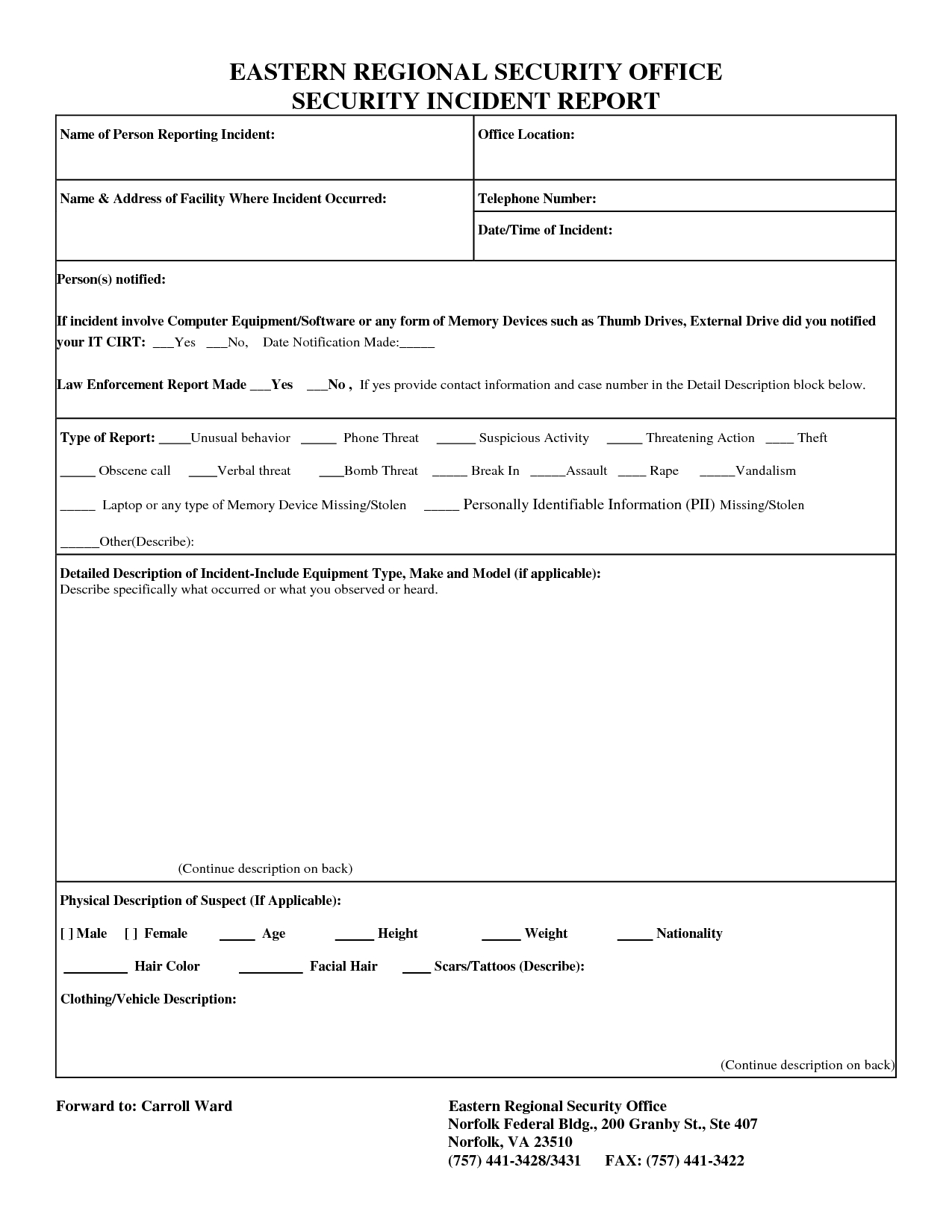 Report Examples School Accident Incident Form Injury Bus Pertaining To Physical Security Report Template