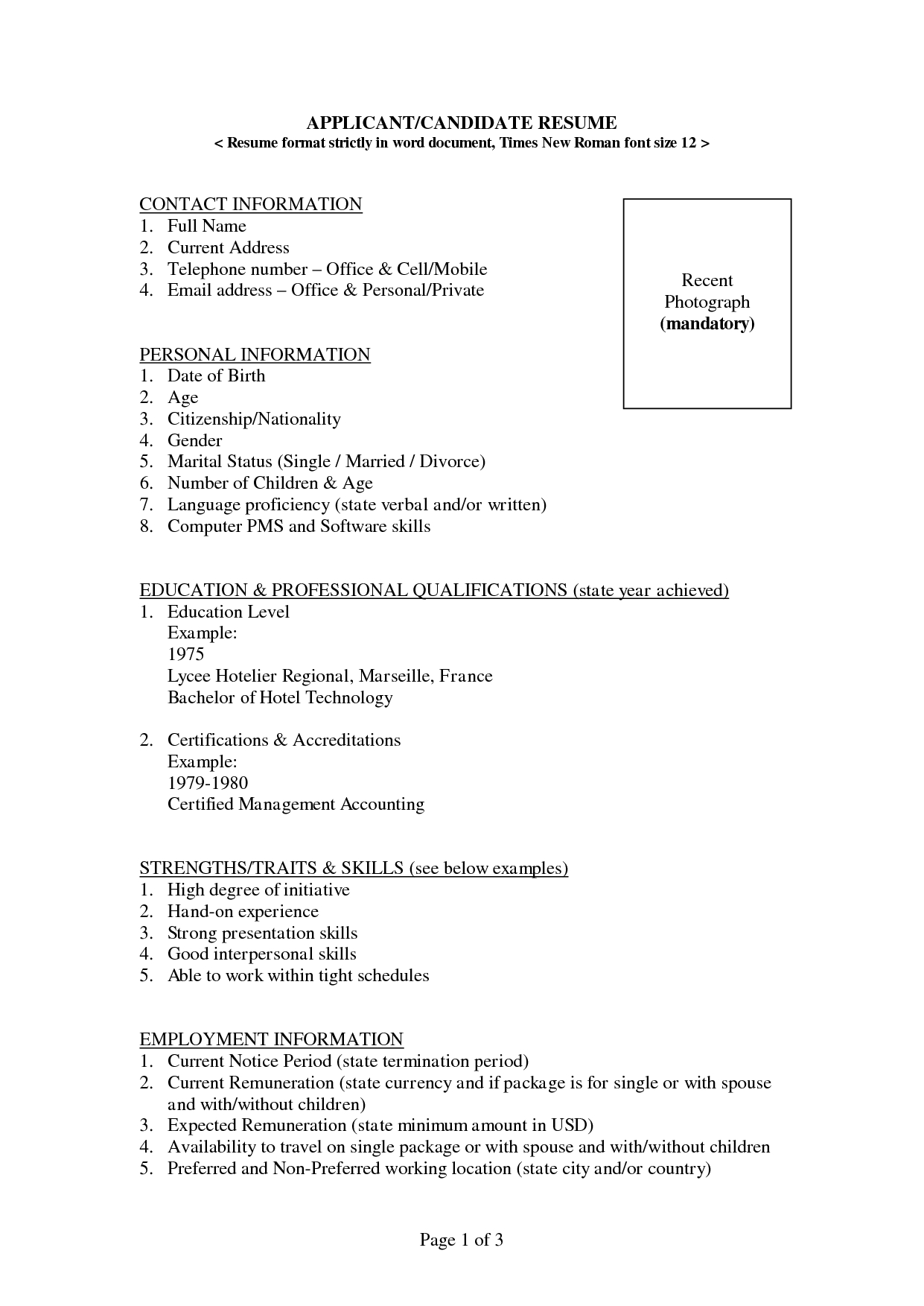 Resume Format Download In Ms Word Microsoft Word Resume Regarding Simple Resume Template Microsoft Word