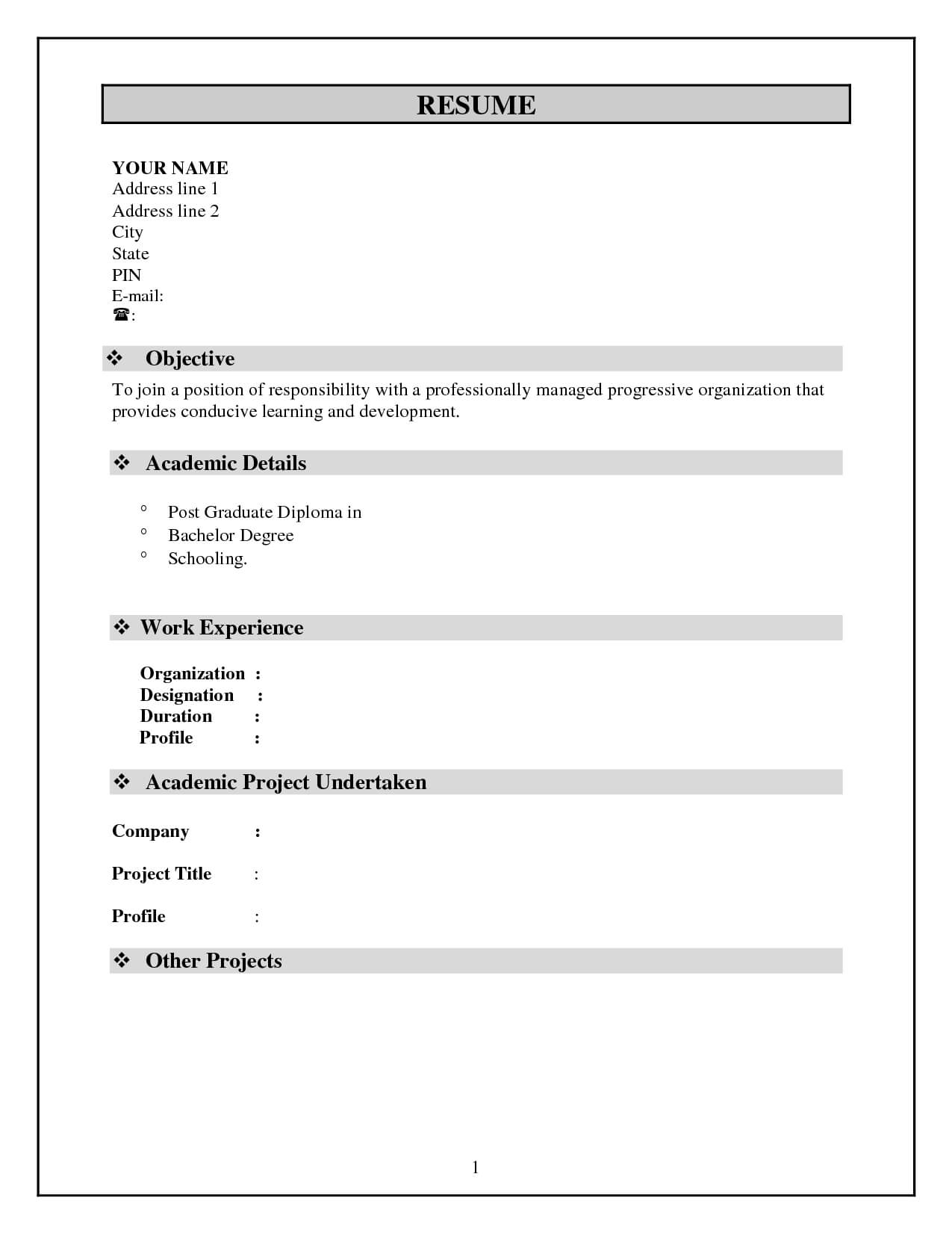 Resume Format In Microsoft Word 2007 – Ironi.celikdemirsan In Resume Templates Word 2007