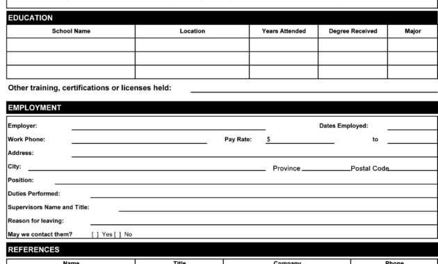 Resume Format Word Document | Job Application Form in Job Application Template Word Document