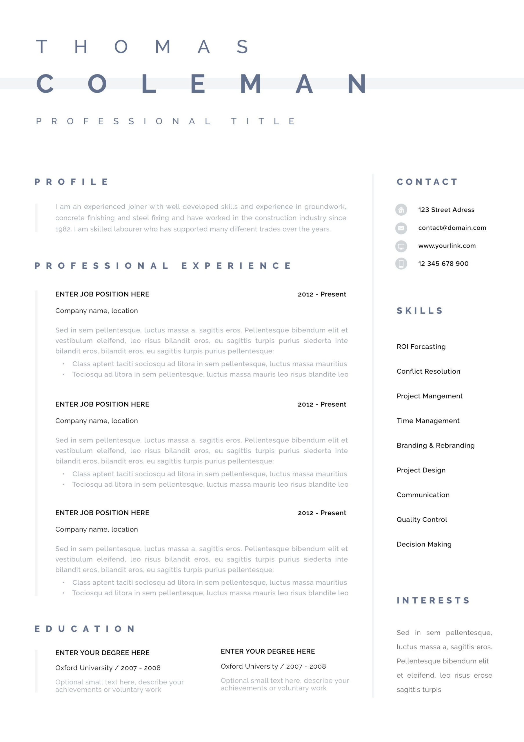 Resume Template Instant Download Word And Pages Simple Inside Business Card Template Pages Mac