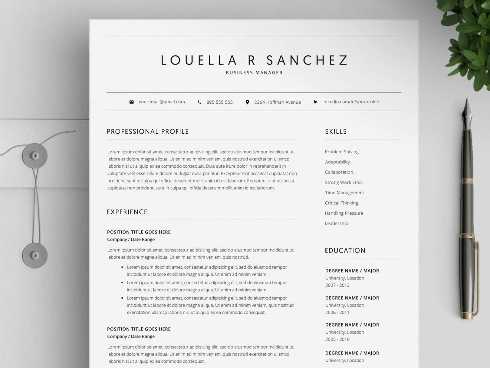 Resume Template Word & Mac Pages Cv | Resume, Templates, Words With Regard To Scientific Paper Template Word 2010