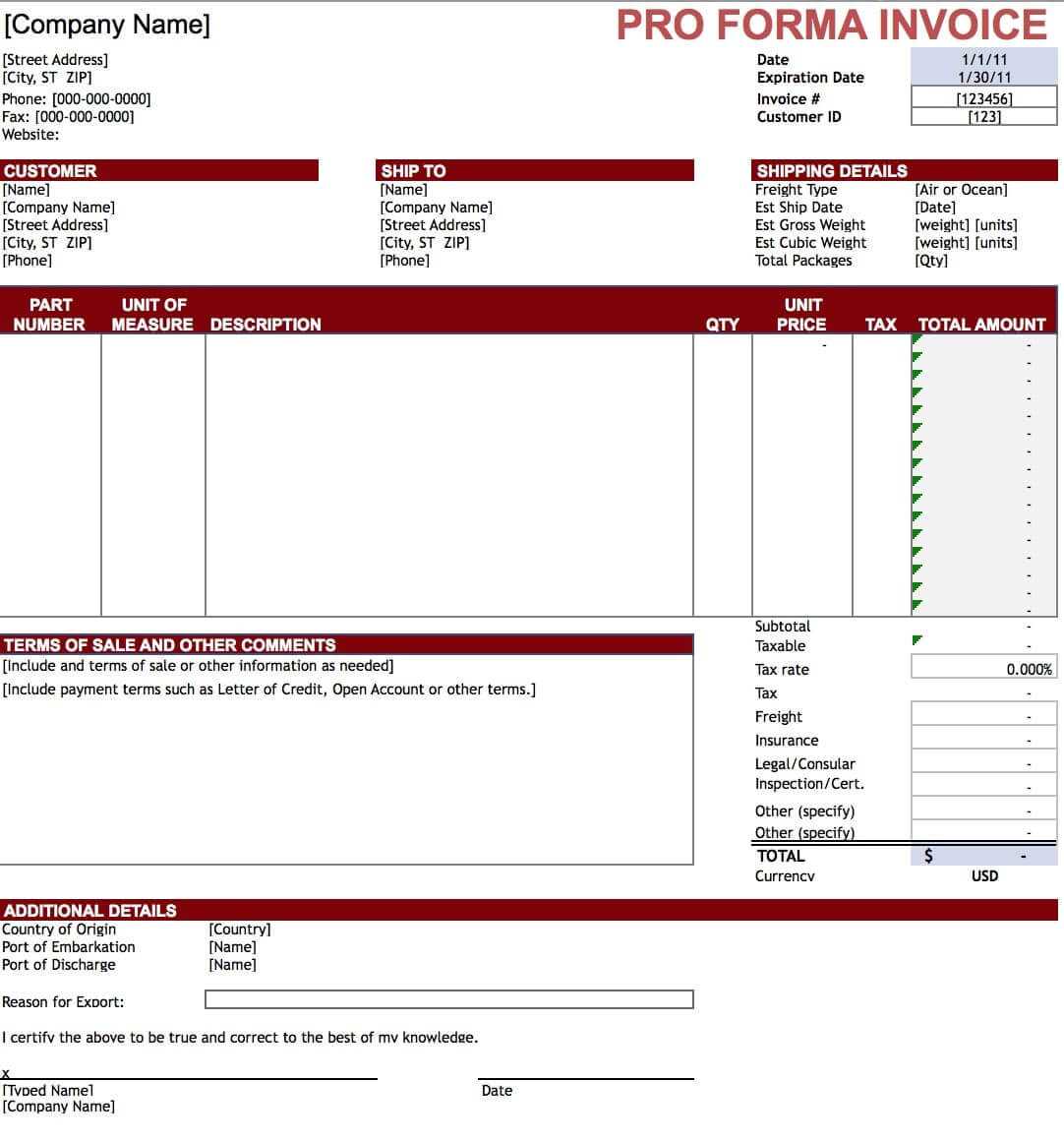 Roforma Invoice Templates | Apcc2017 With Regard To Free Proforma Invoice Template Word