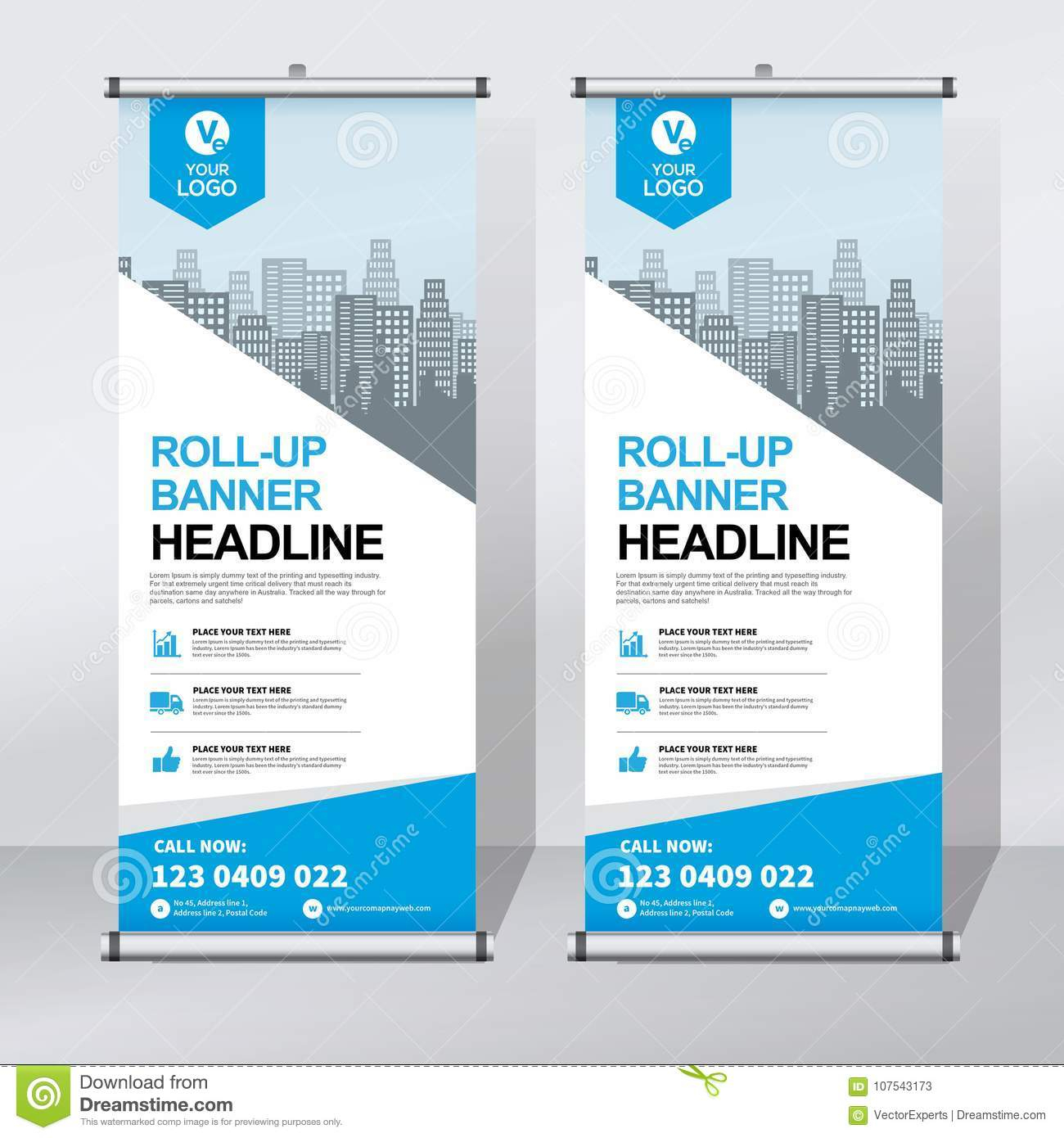Roll Up Banner Design Template, Vertical, Abstract Throughout Pop Up Banner Design Template
