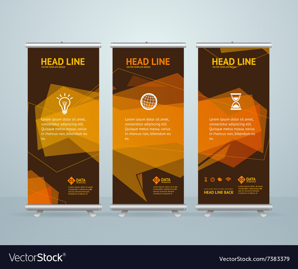 Roll Up Banner Stand Design Template With Pop Up Banner Design Template