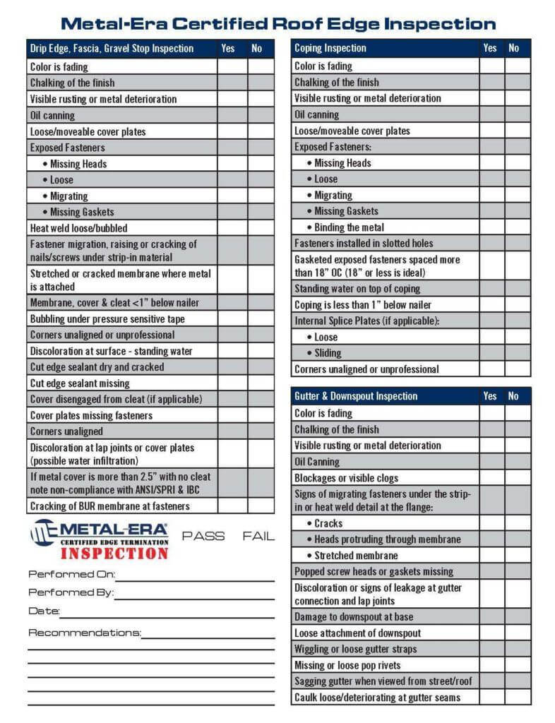Roof Inspection Report Sample And Roofing Checklist A S Le Regarding Roof Inspection Report Template