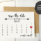 Rustic Save The Date Calendar Card Template | Save The Date Regarding Save The Date Cards Templates