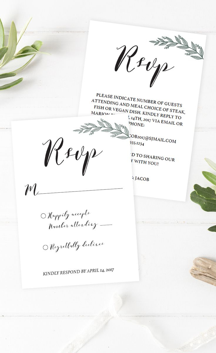 Rustic Wedding Rsvp Cards Wedding Response Cards Wedding Within Template For Rsvp Cards For Wedding