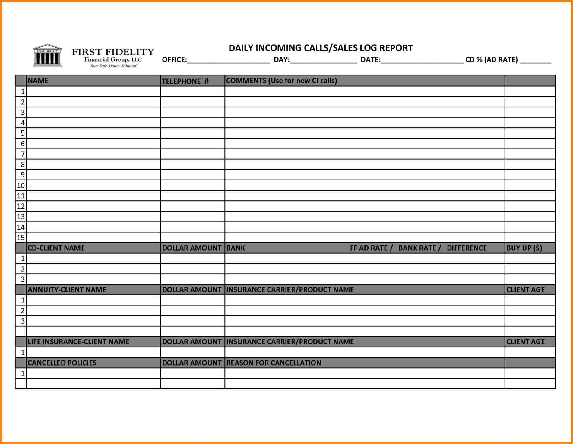 Sales Call Report Template Excel – Sample Templates – Sample Regarding Sales Call Report Template Free