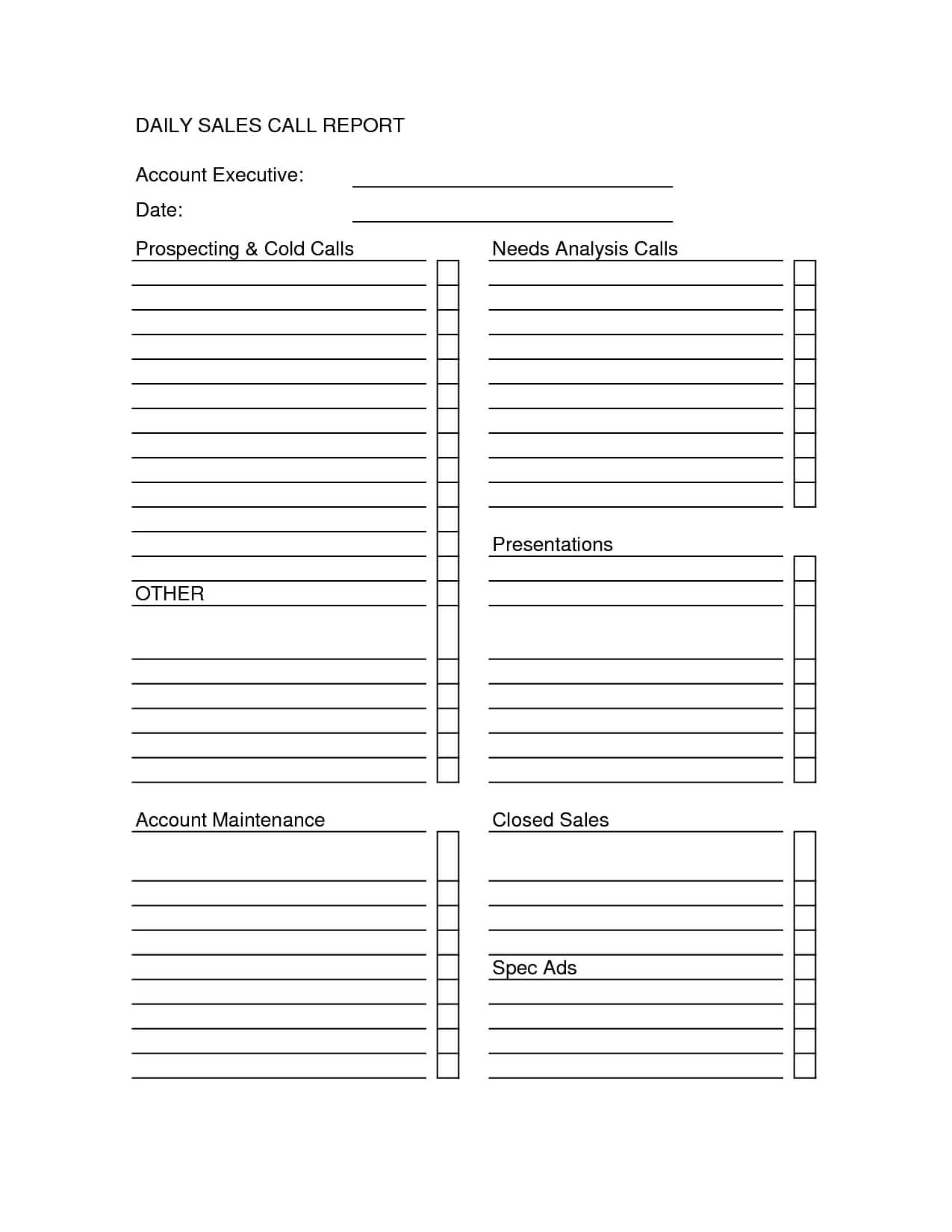 Sales Call Report Templates – Word Excel Fomats For Sales Call Reports Templates Free