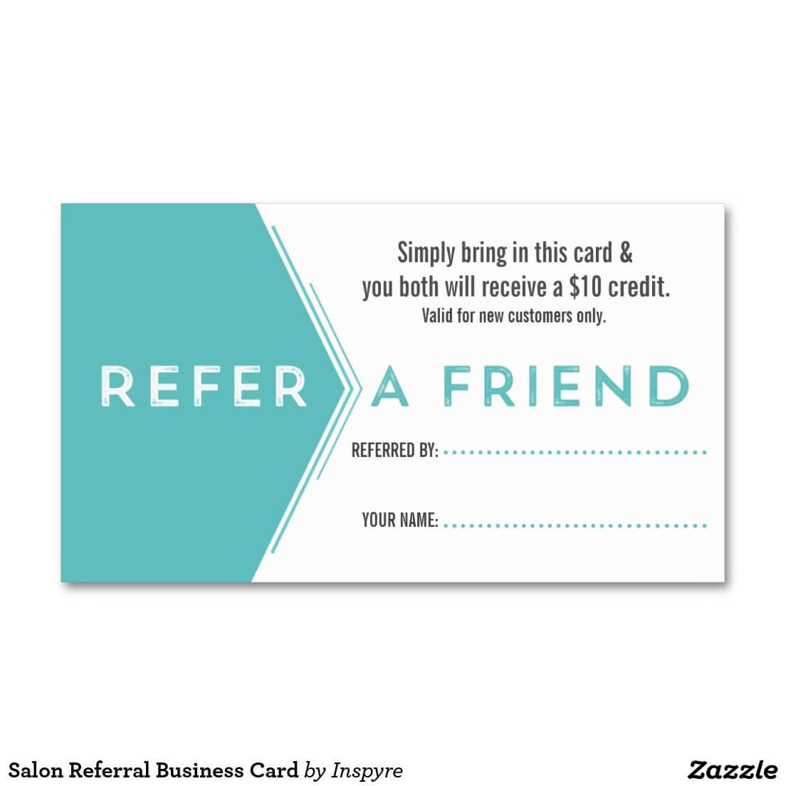Salon Referral Business Card | Zazzle | Salon Business With Referral Card Template