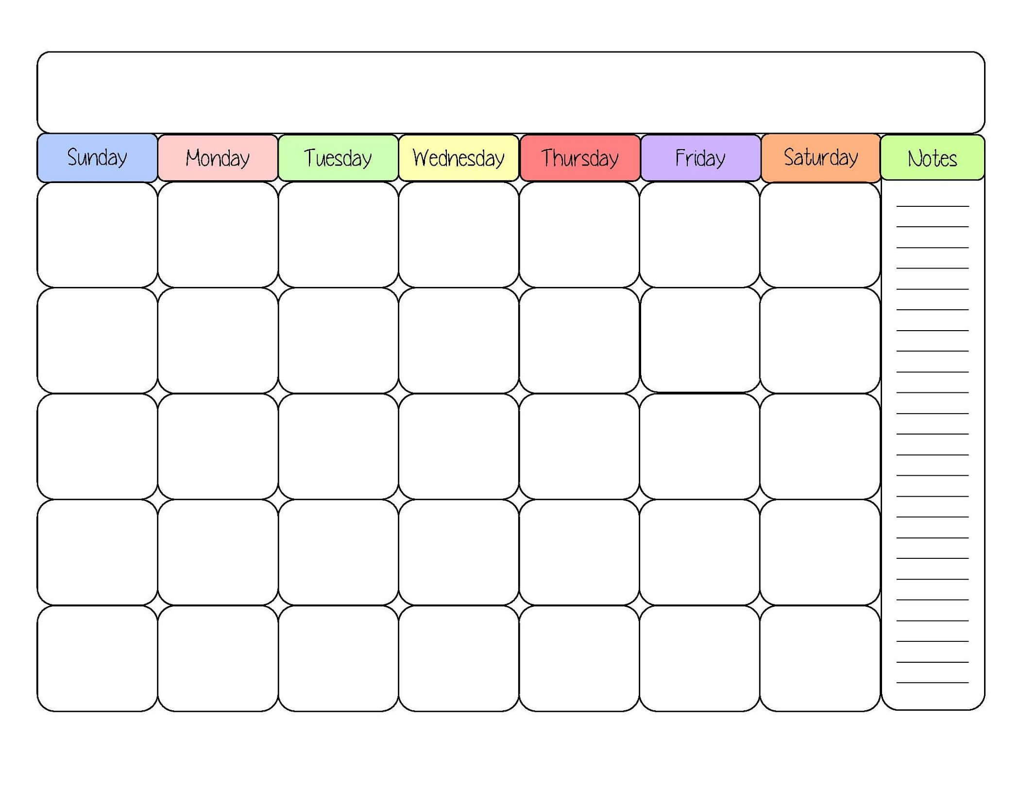Sample Calendars To Print | Printable Calendar Template For Blank Activity Calendar Template