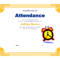 Sample Certificate Of Attendance Template – Forza Throughout Attendance Certificate Template Word