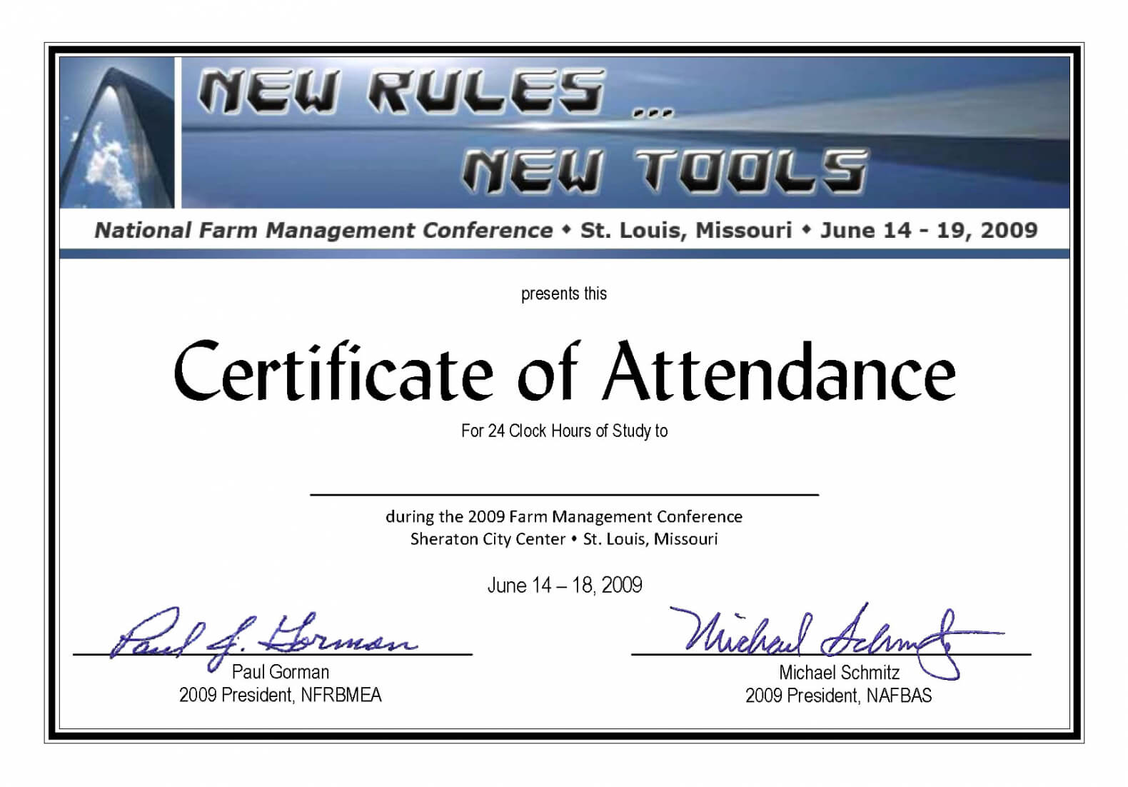 Sample Certificate Of Attendance Template - Forza With Regard To Conference Certificate Of Attendance Template