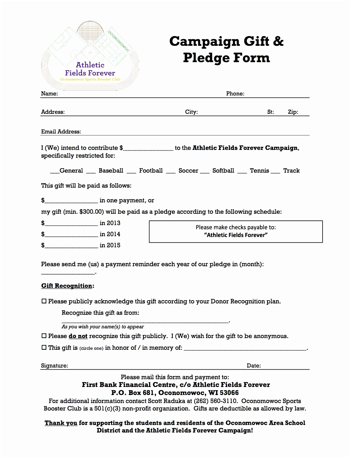 Sample Pledge Letter – Zimer.bwong.co Throughout Fundraising Pledge Card Template