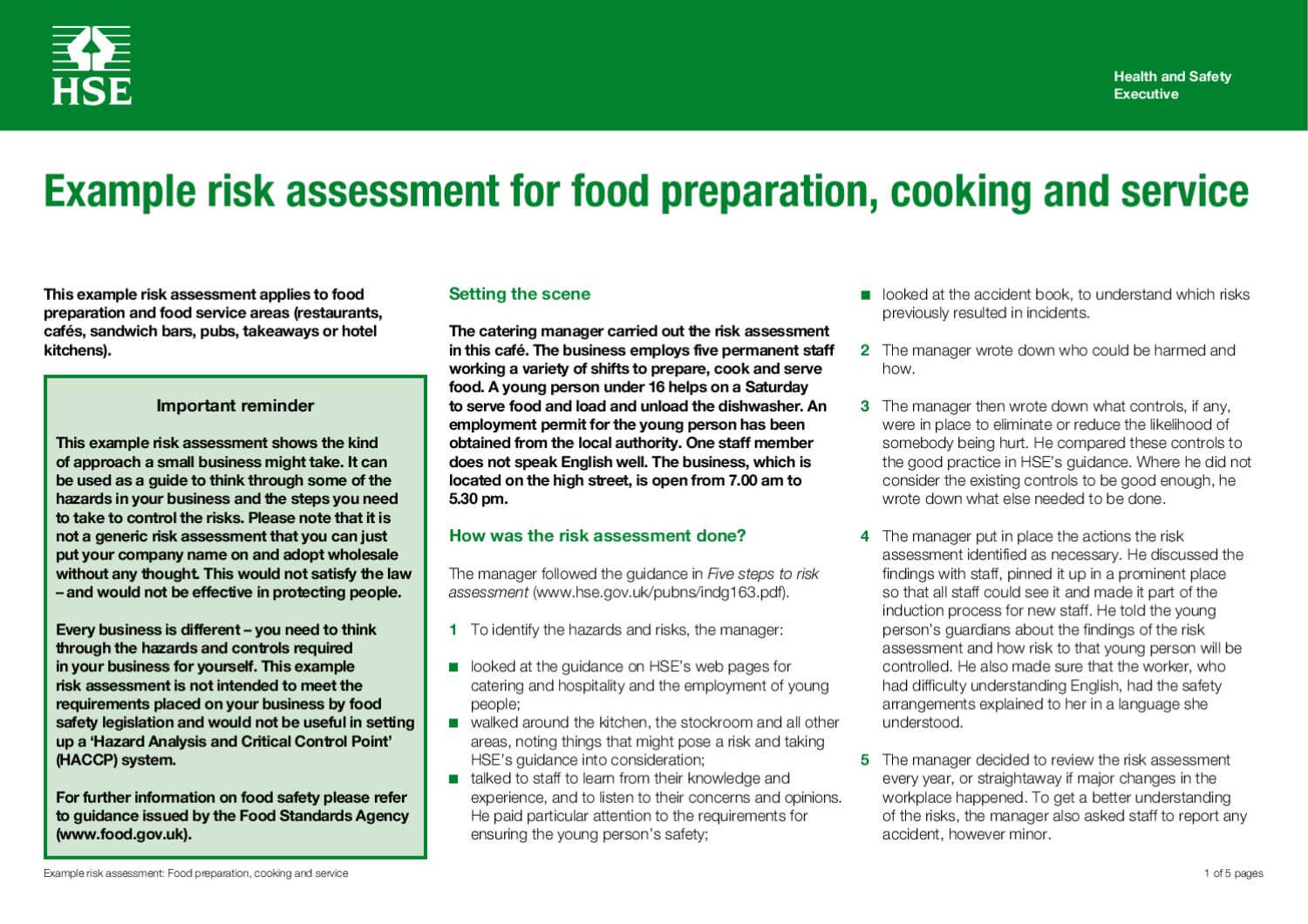 Sample Risk Assessmentkatie Allen – Issuu With Safety Analysis Report Template