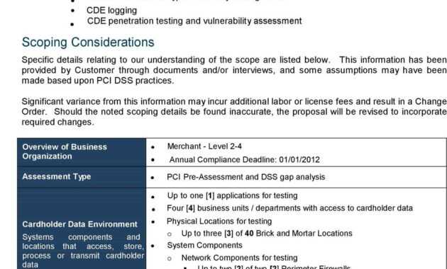 Sample Statement Of Work - Pdf Free Download with regard to Pci Dss Gap Analysis Report Template