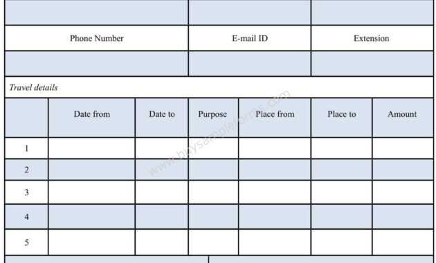 Sample Travel Reimbursement Form Template | Sample Forms with regard to Reimbursement Form Template Word