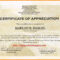 Sample Wording Certificates Appreciation Templates Throughout Army Certificate Of Achievement Template