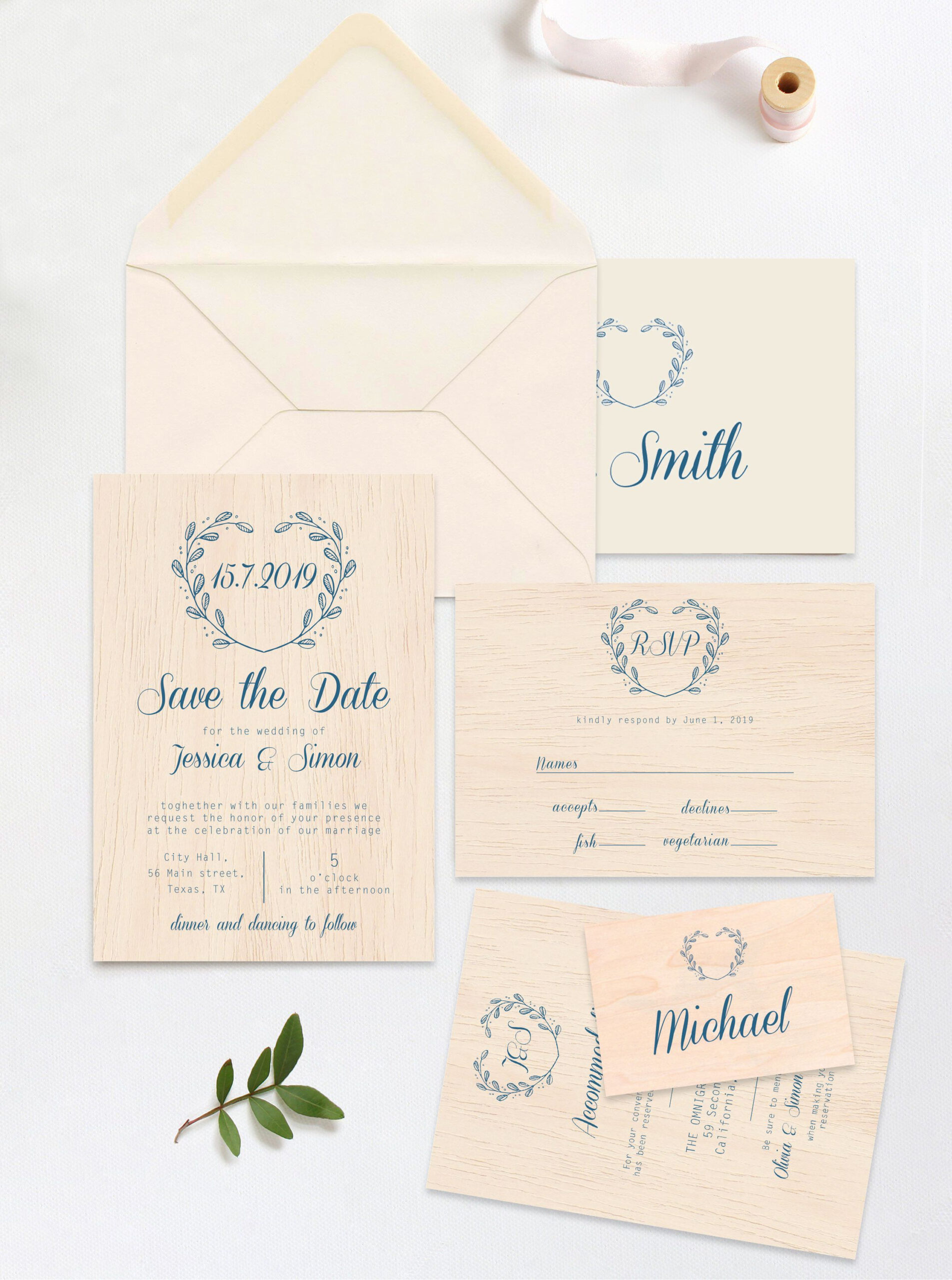 Save The Date Template Printed On Real Thin Wood, Wedding Regarding Wedding Card Size Template