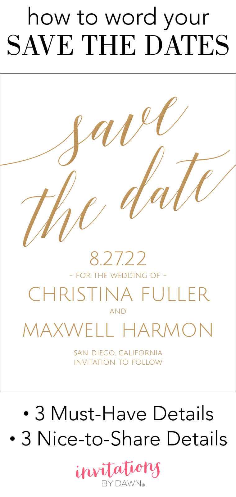 Save The Date Wording | Invitationsdawn Intended For Save The Date Templates Word