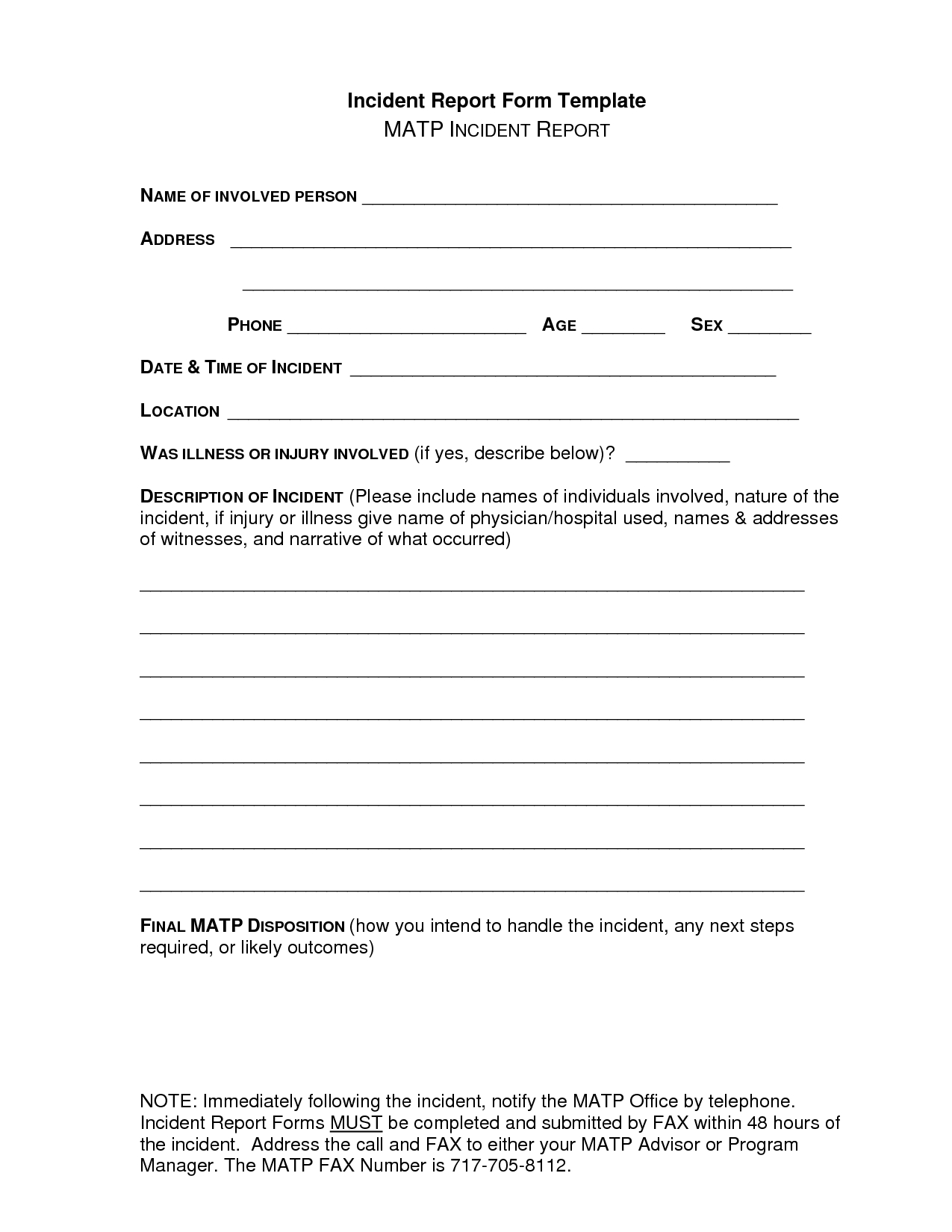 School Ident Report Forms Form Pdf Template Riding Injury Throughout School Incident Report Template