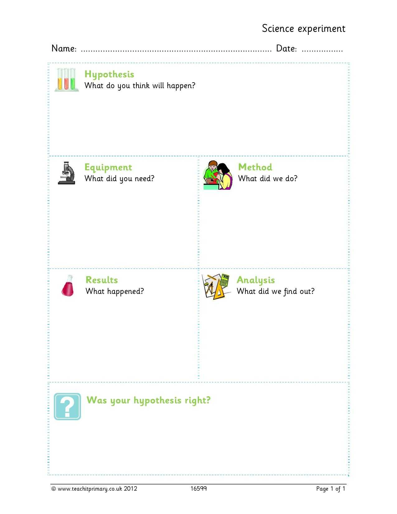 Science Experiment Template In Science Report Template Ks2