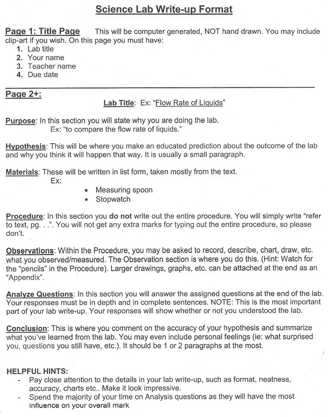 Science Ir Report Example Written Formatting Reports Inside Ir Report Template