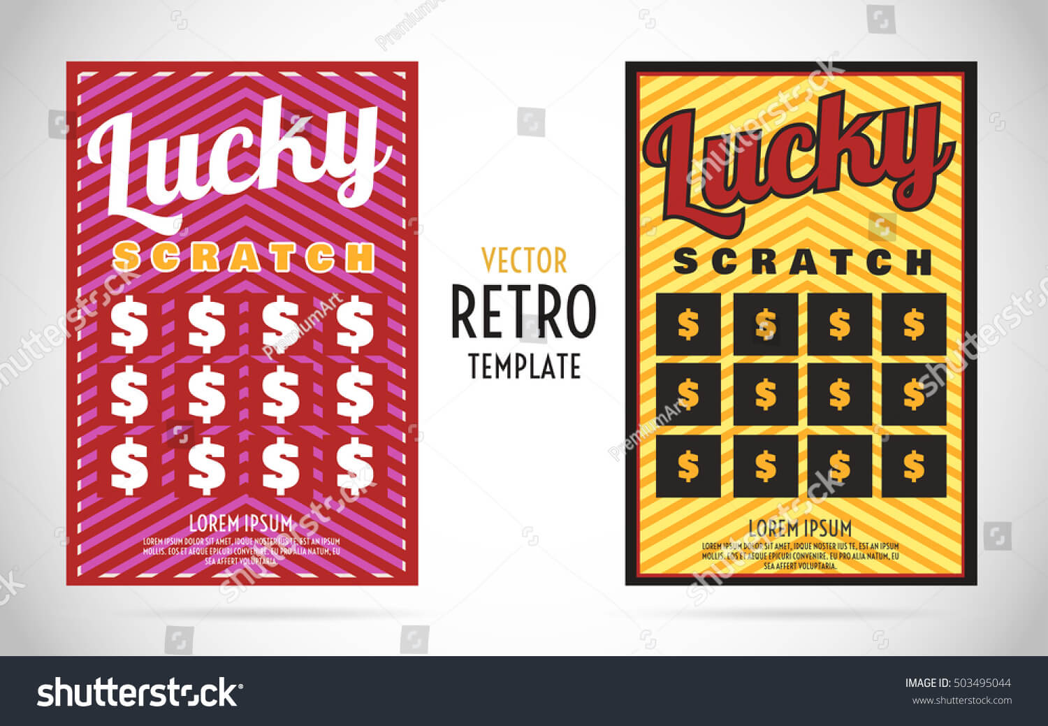 Scratch Off Lottery Card Ticket Vector Stock Vector (Royalty With Regard To Scratch Off Card Templates