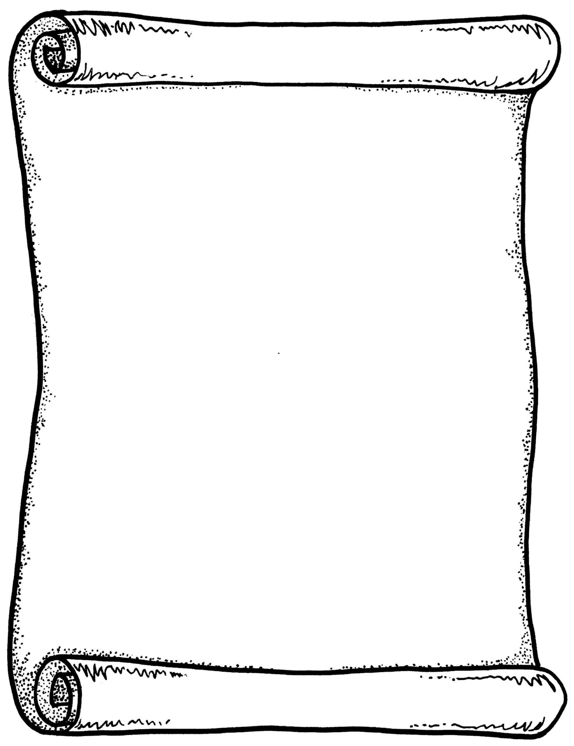 Scroll Drawing Template | Free Download Best Scroll Drawing Inside Certificate Scroll Template