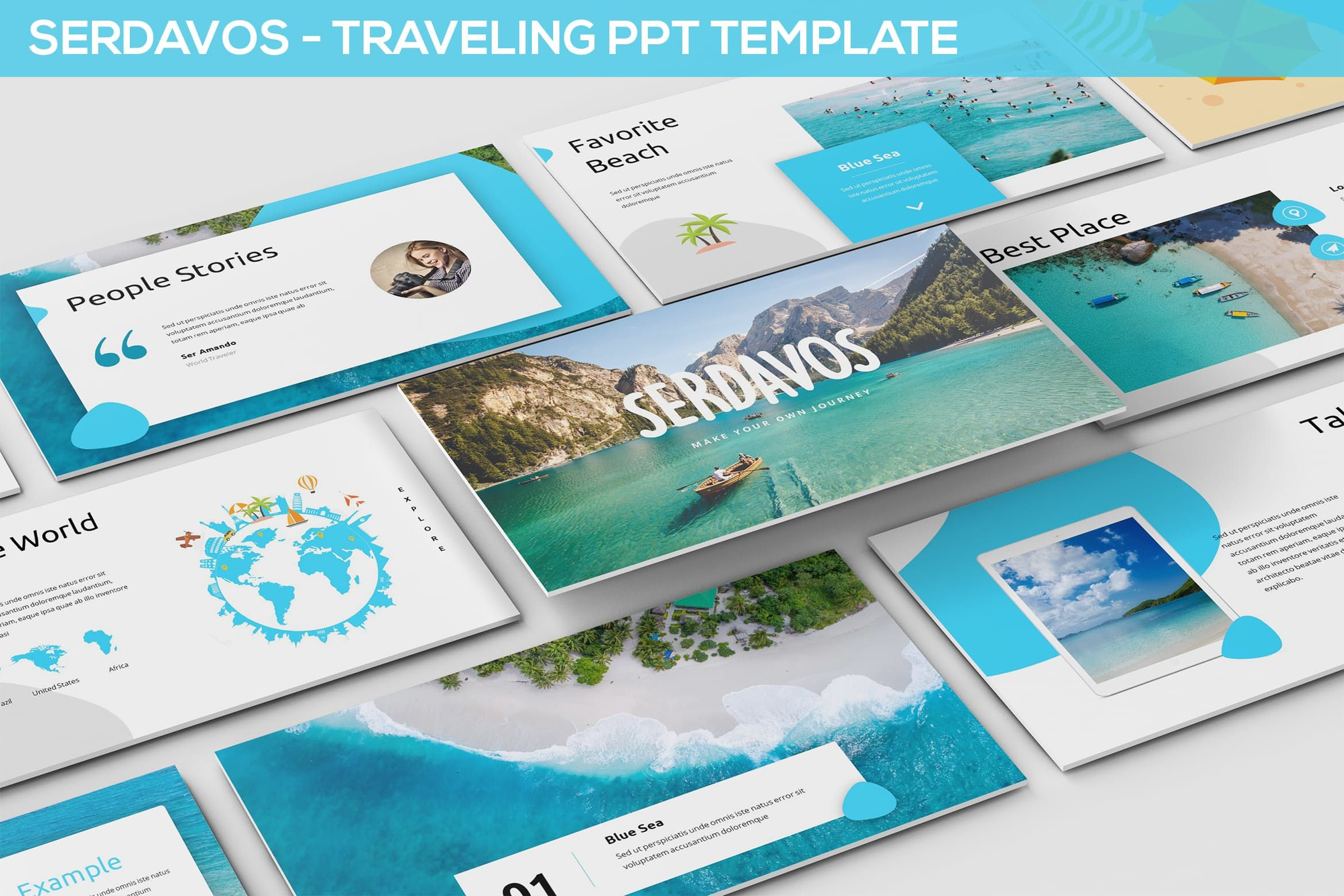 Serdavos – Traveling Powerpoint Template #travel, #vacation With Regard To Tourism Powerpoint Template