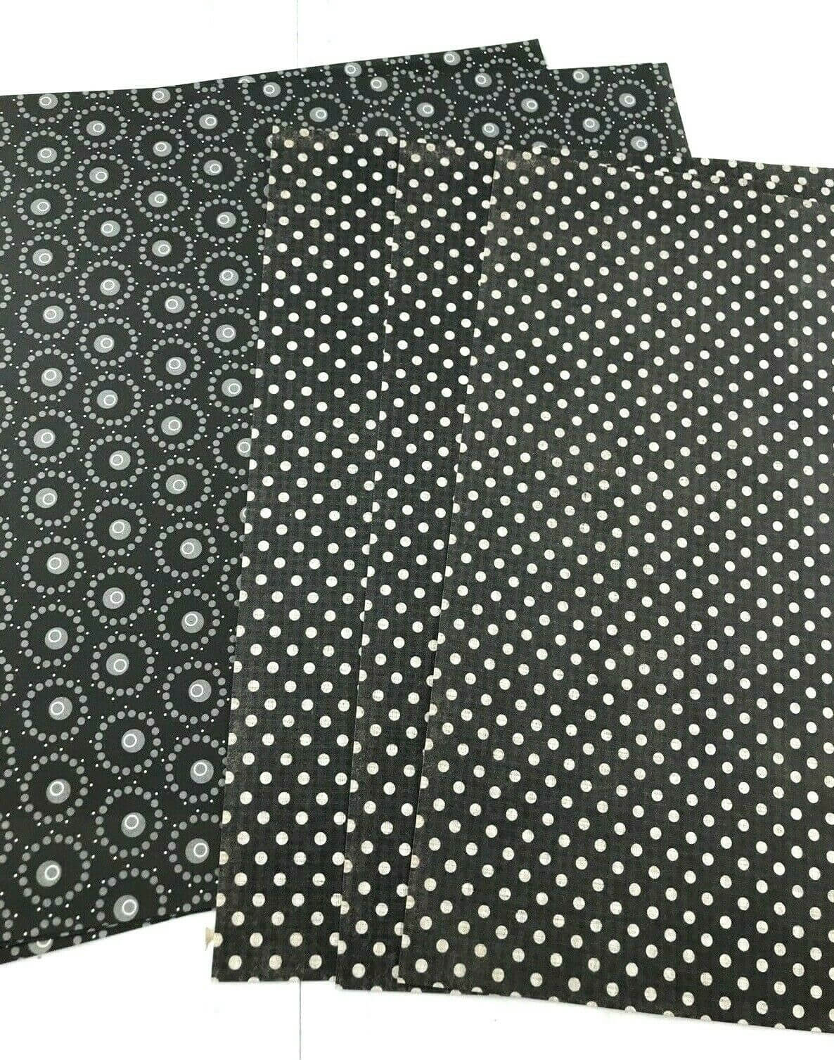 Set Of 2 Black And White Polka Dot Paper 12" X 12" Craft Scrapbook Card  Making For Recollections Cards And Envelopes Templates